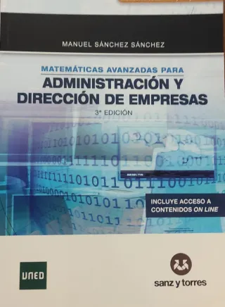 Libros Matemáticas III ADE. UNED.