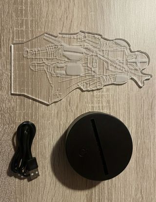 Lampada effetto 3d led mandaloriano