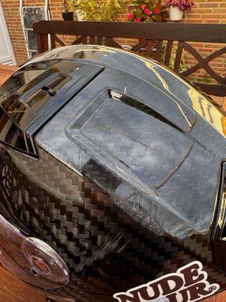 Casco Moto LS2 Negro Fibra Carbono