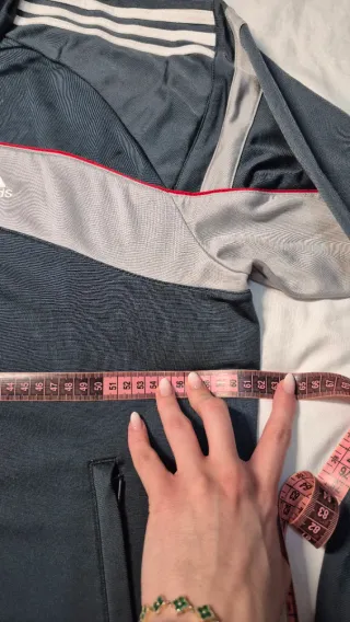 Chaqueta Adidas Vintage Gris y Rojo