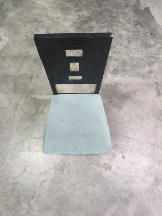 4 Sillas de Comedor Madera y Tela