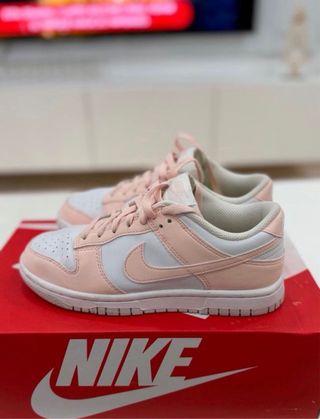 Zapatillas Nike Dunk Rosa y Blanco Mujer