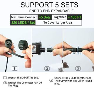 Luci Natale 35M 320 LED Viola GB074