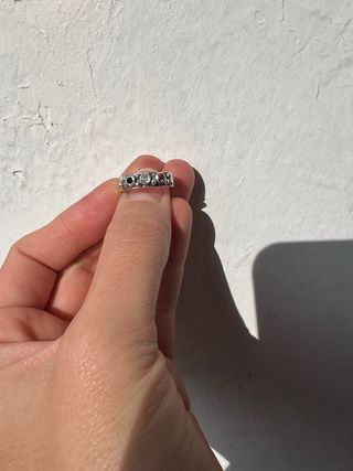 Anillo Plata y Circonitas Talla 13