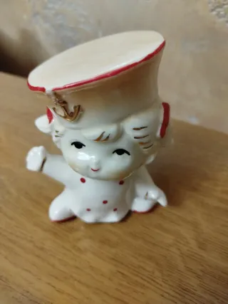 Statuetta bambina ceramica marina