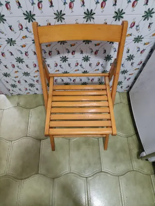 2 Sillas Plegables Madera