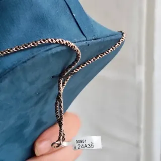 Collar plata de ley envejecida nacar