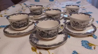 Juego Tazas y Platos La Cartuja Sevilla