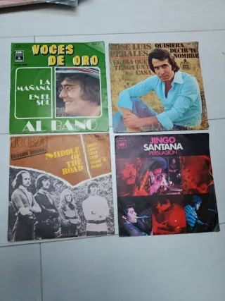 Lote 4 vinilos Pop Rock Internacional y Nacional