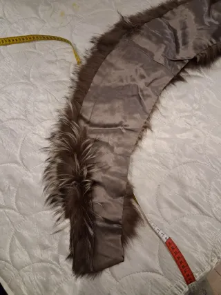 Set cappello + collo pelliccia volpe argentata