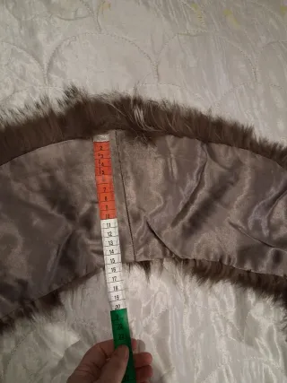 Set cappello + collo pelliccia volpe argentata