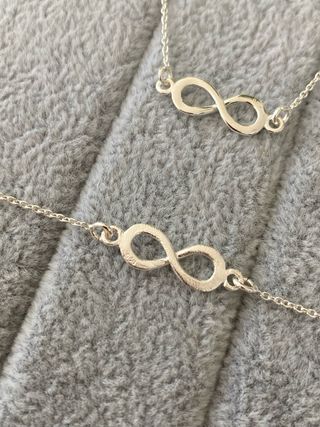 Conjunto Collar y Pulsera Infinito Plata 925