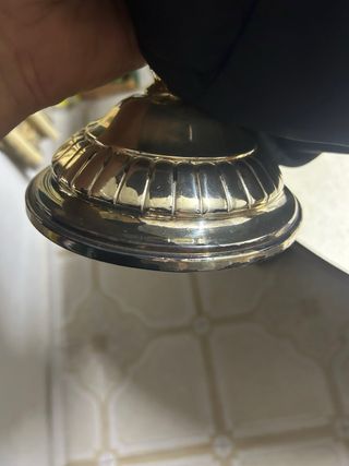 Candelabros BAÑADOS EN PLATA antiguos