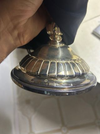 Candelabros BAÑADOS EN PLATA antiguos