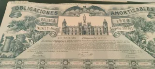 Obligación Amortizable Valencia 1928