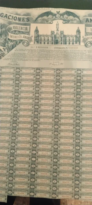 Obligación Amortizable Valencia 1928
