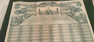 Obligación Amortizable Valencia 1928