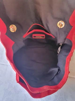 Bolso ZARA piel rojo