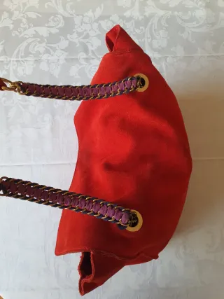 Bolso ZARA piel rojo