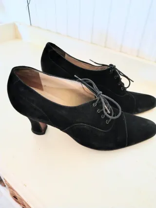 Zapatos Balenciaga Paris vintage ante negro 39