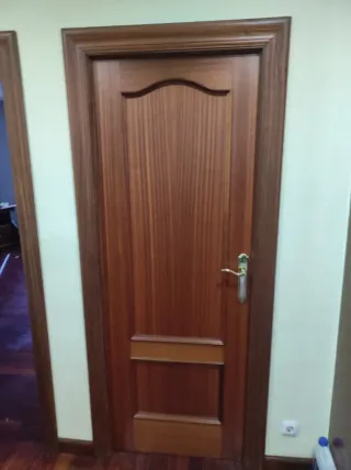 Puertas madera y cristal