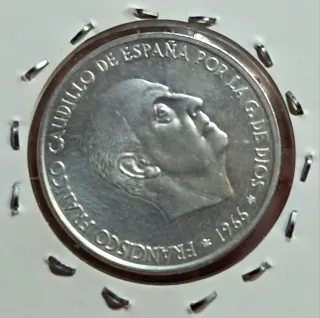 Moneda 100 Ptas 1966 *68*,Franco Plata