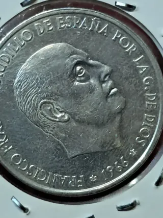 Moneda 100 Ptas 1966 *68*,Franco Plata