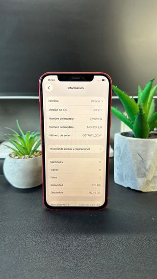 iPhone 12 Rojo IMPOLUTO 100% SALUD DE BATERÍA