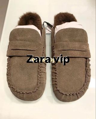 Zuecos piel forrados pelo Zara T.38