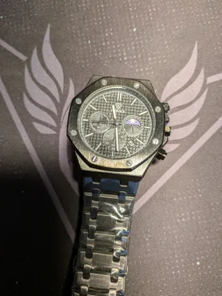 Reloj GEOCK Negro y Plateado