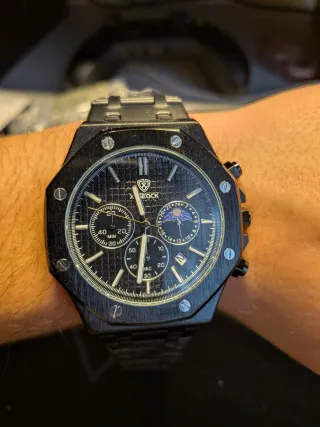 Reloj GEOCK Negro y Plateado