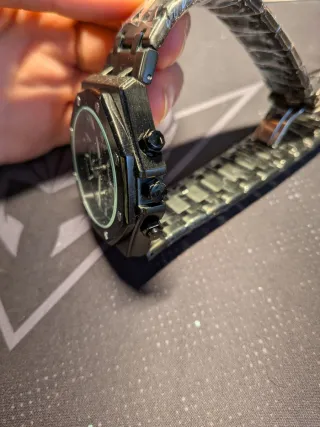 Reloj GEOCK Negro y Plateado