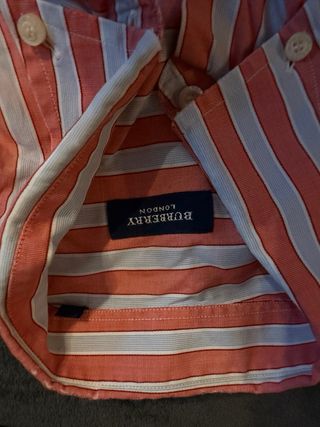 Camisa Burberry Rayas Rosas y Blancas