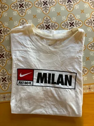 Camiseta Nike Milan Blanca Roja Talla S