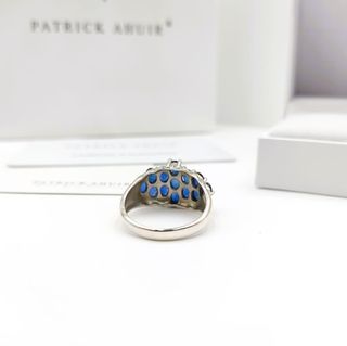 Anillo Plata Zafiro Azul Natural Mujer