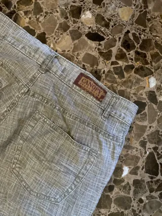 Pantalón recto gris Canopy retro