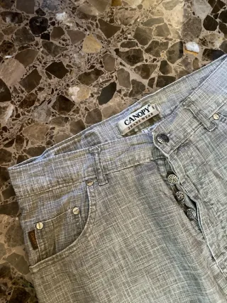 Pantalón recto gris Canopy retro