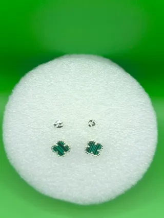 Pendientes Plata 925 Trébol Multicolor