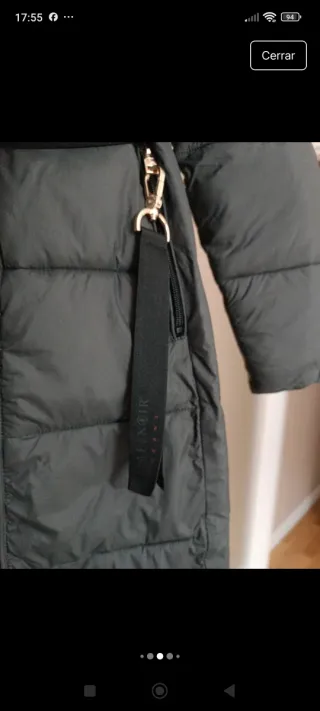 Abrigo acolchado gris antracita .talla M