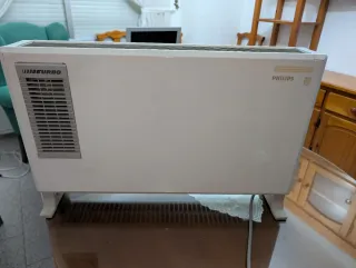 Convector Calefactor Blanco y Gris