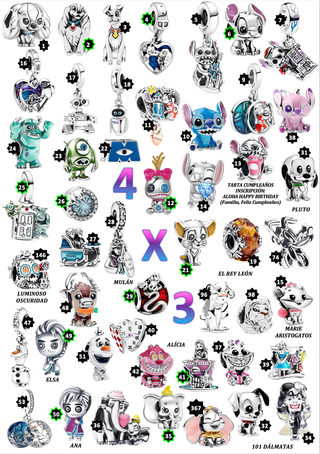 Dumbo Disney, Charm de plata de ley s925