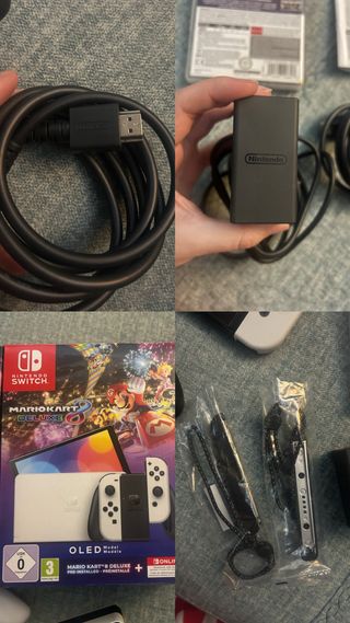 Nintendo Switch OLED Blanca + Juegos y mandos ofic