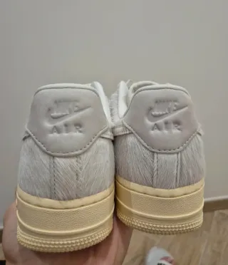 Nike Air Force 1 Beige/Grigio Pelo