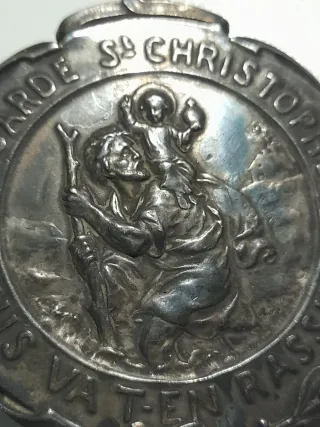 Medaglione per auto San Cristoforo Raro