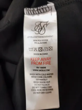 Sudadera SikSilk Negra con Capucha y Estampado