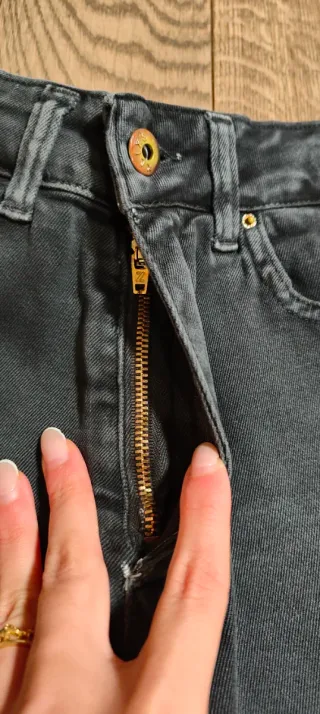 Jeans vita alta neri da ragazza Klixs Jeans