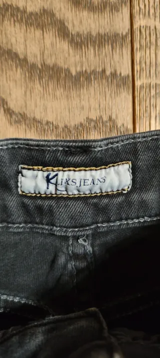 Jeans vita alta neri da ragazza Klixs Jeans