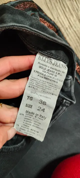 Jeans vita alta neri da ragazza Klixs Jeans