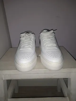 Nike Court Vision Altas Blancas y Marrones