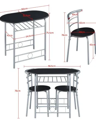 Mesa de cocina con 2 taburetes.